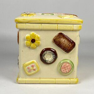 Vintage Ceramic Cookies All Over Cookie Jar Hard to Find Color